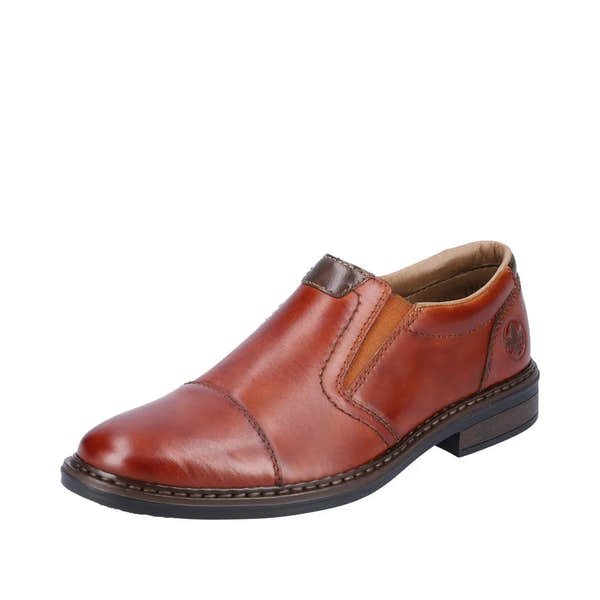 Rieker 17659-23 Mens Brown Leather Slip On Shoes-elevate your sole