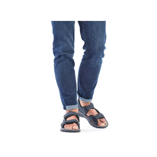Rieker 26761-14 Mens Navy Touch Fastening Walking Sanda - elevate your sole