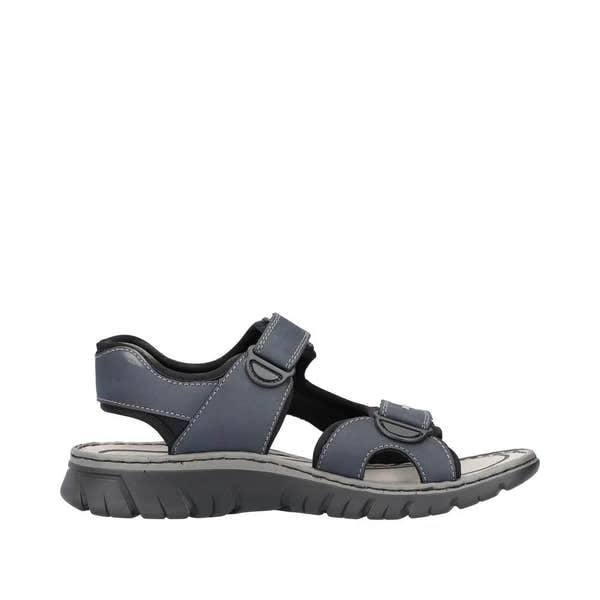 Rieker 26761-14 Mens Navy Touch Fastening Walking Sanda - elevate your sole