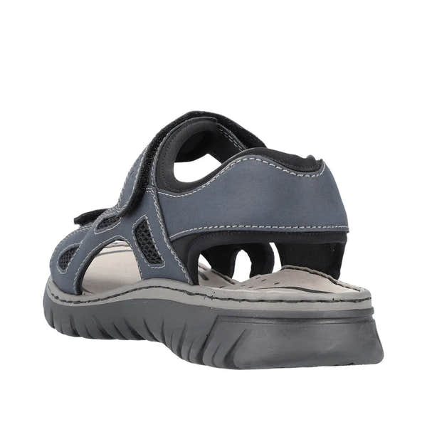 Rieker 26761-14 Mens Navy Touch Fastening Walking Sanda - elevate your sole