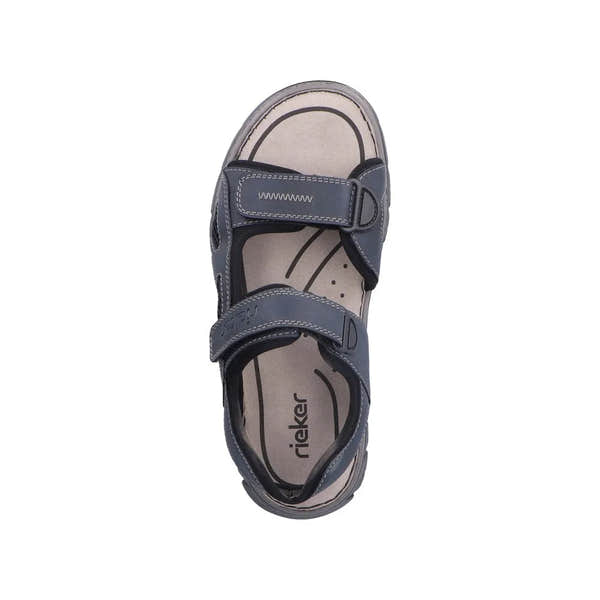 Rieker 26761-14 Mens Navy Touch Fastening Walking Sanda - elevate your sole