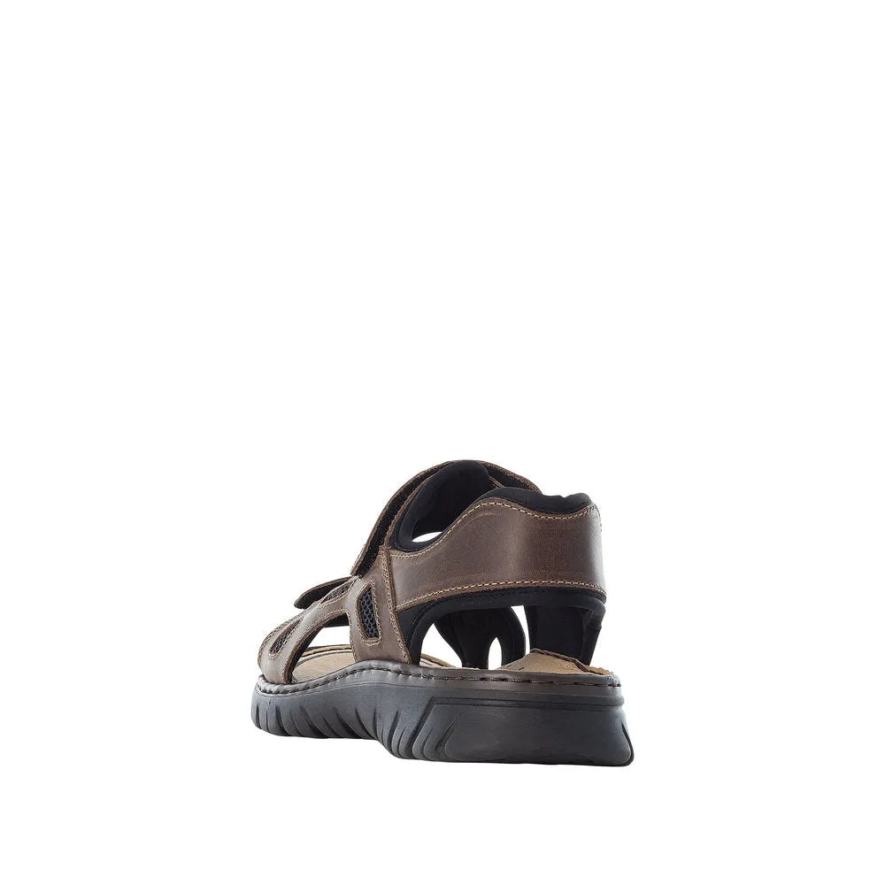 Rieker 26761-26 Mens Brown Touch Fastening Sandals-elevate your sole