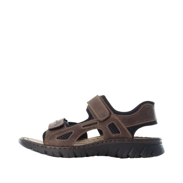 Rieker 26761-26 Mens Brown Touch Fastening Sandals-elevate your sole