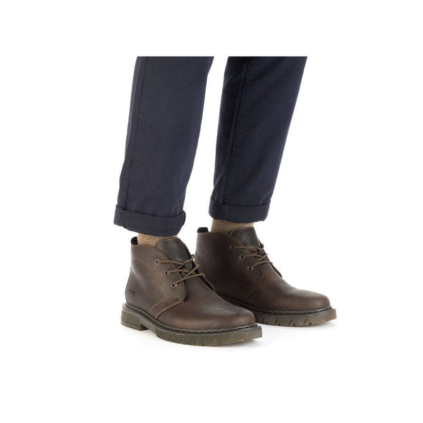 Rieker 31640-25 Mens Brown Leather Lace Up Ankle Boots-elevate your sole