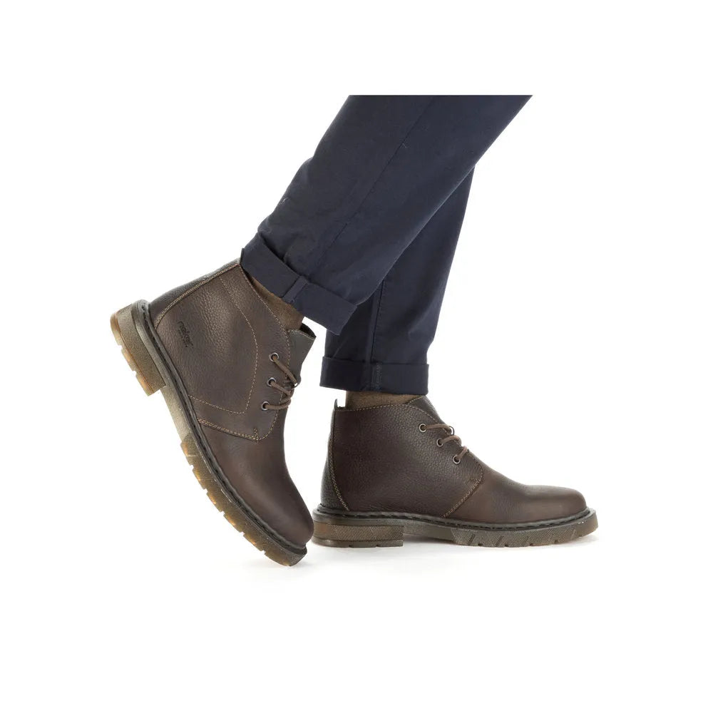 Rieker 31640-25 Mens Brown Leather Lace Up Ankle Boots-elevate your sole