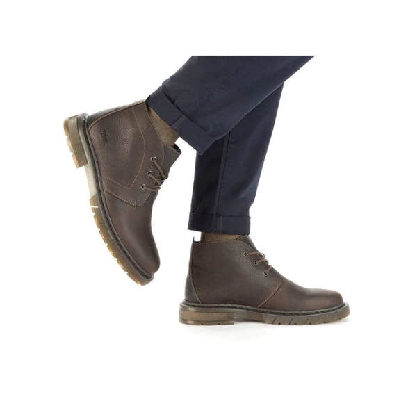 Rieker 31640-25 Mens Brown Leather Lace Up Ankle Boots-elevate your sole
