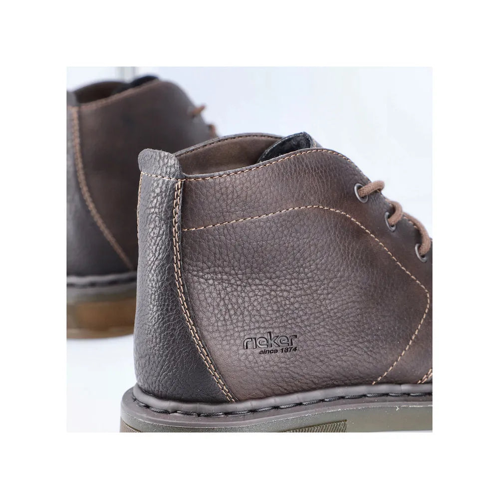 Rieker 31640-25 Mens Brown Leather Lace Up Ankle Boots-elevate your sole