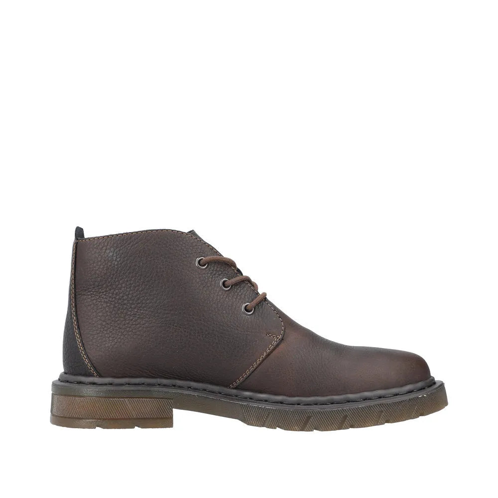 Rieker 31640-25 Mens Brown Leather Lace Up Ankle Boots-elevate your sole