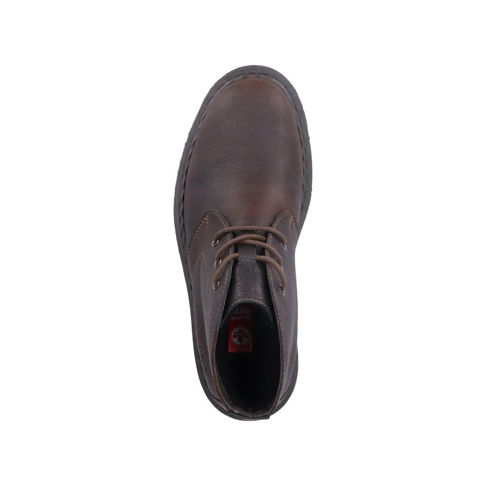 Rieker 31640-25 Mens Brown Leather Lace Up Ankle Boots-elevate your sole