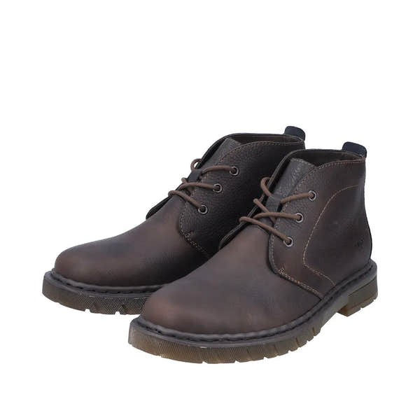 Rieker 31640-25 Mens Brown Leather Lace Up Ankle Boots-elevate your sole