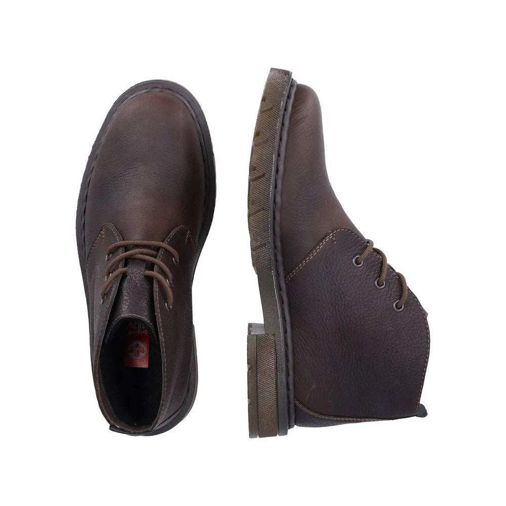 Rieker 31640-25 Mens Brown Leather Lace Up Ankle Boots-elevate your sole