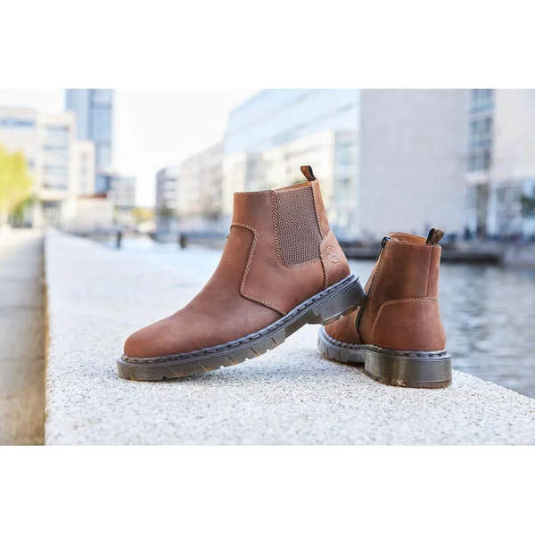 Rieker 31650-23 Mens Brown Side Zip Ankle Boots-elevate your sole