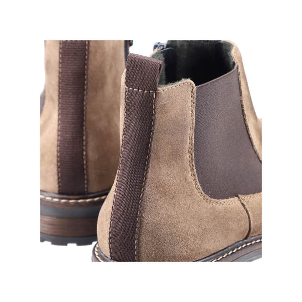 Rieker 32051-64 Mens Beige Suede Side Zip Ankle Boots-elevate your sole