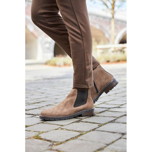 Rieker 32051-64 Mens Beige Suede Side Zip Ankle Boots-elevate your sole