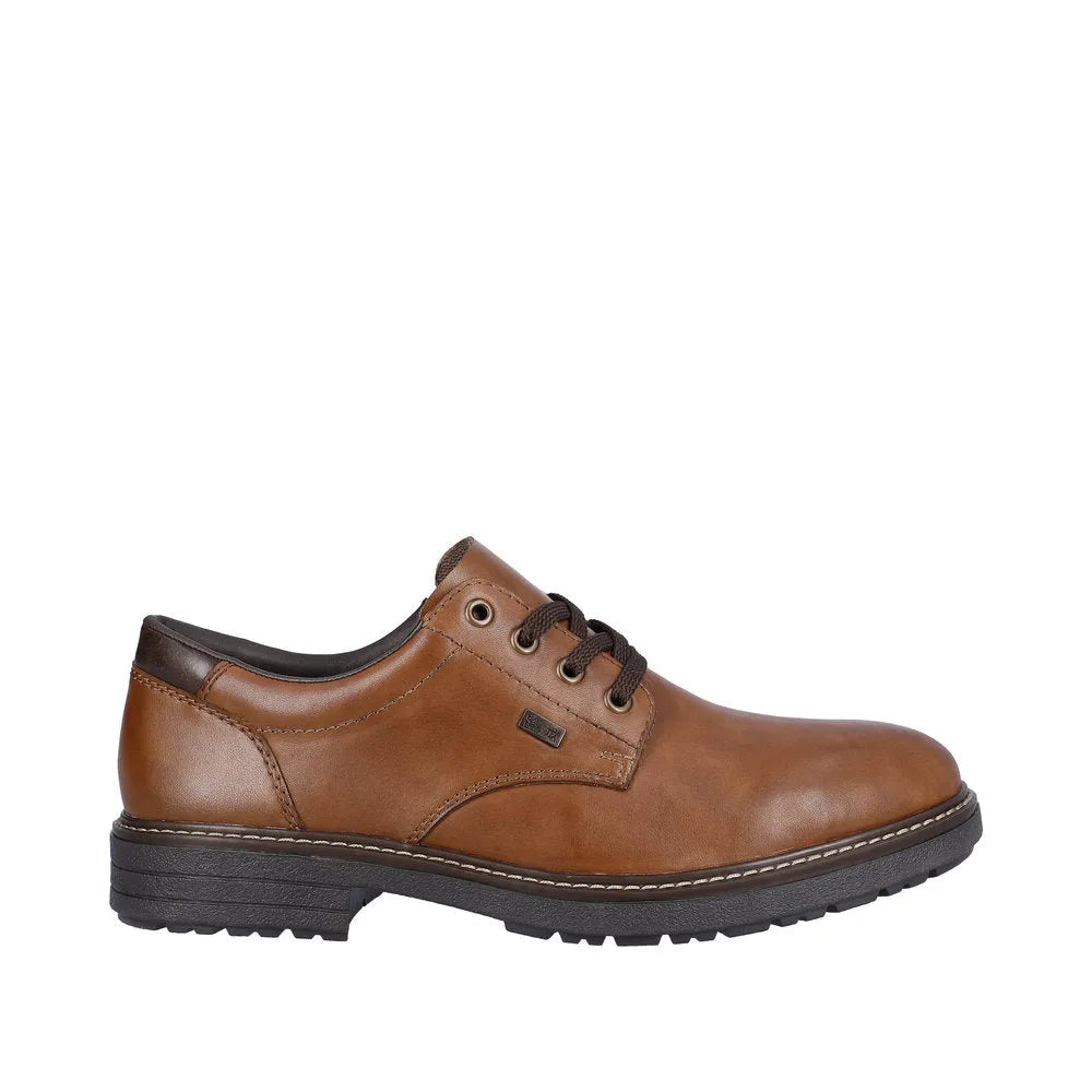 Rieker 33101-24 Mens Brown Leather Water Resistant Lace Up Shoes-elevate your sole