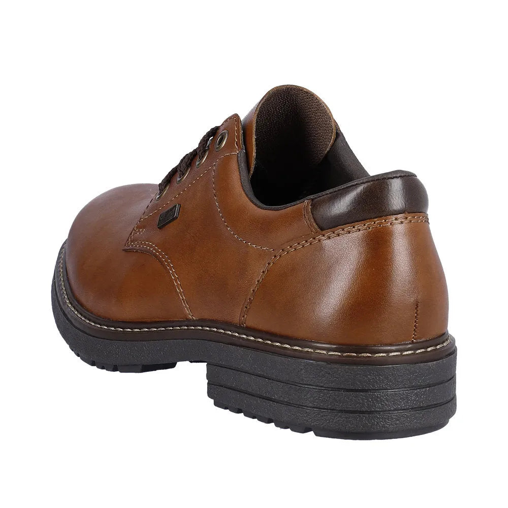 Rieker 33101-24 Mens Brown Leather Water Resistant Lace Up Shoes-elevate your sole