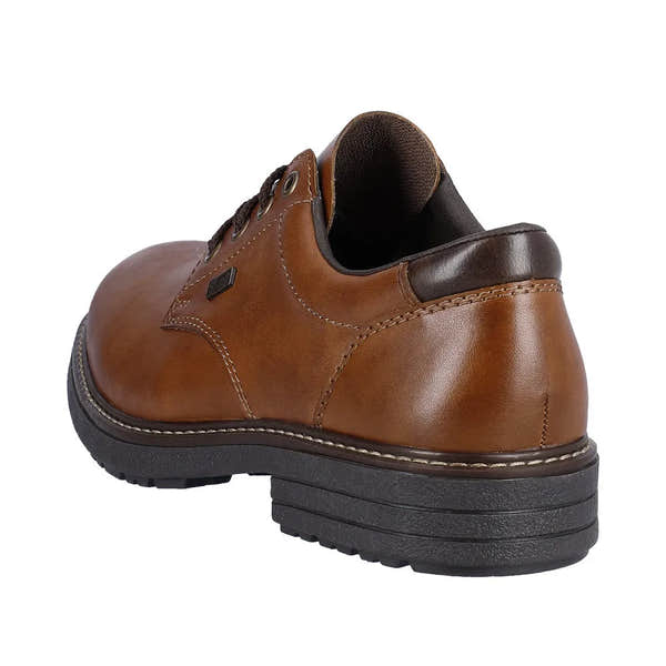 Rieker 33101-24 Mens Brown Leather Water Resistant Lace Up Shoes-elevate your sole