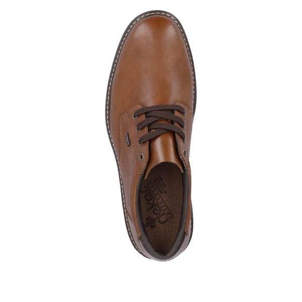 Rieker 33101-24 Mens Brown Leather Water Resistant Lace Up Shoes-elevate your sole