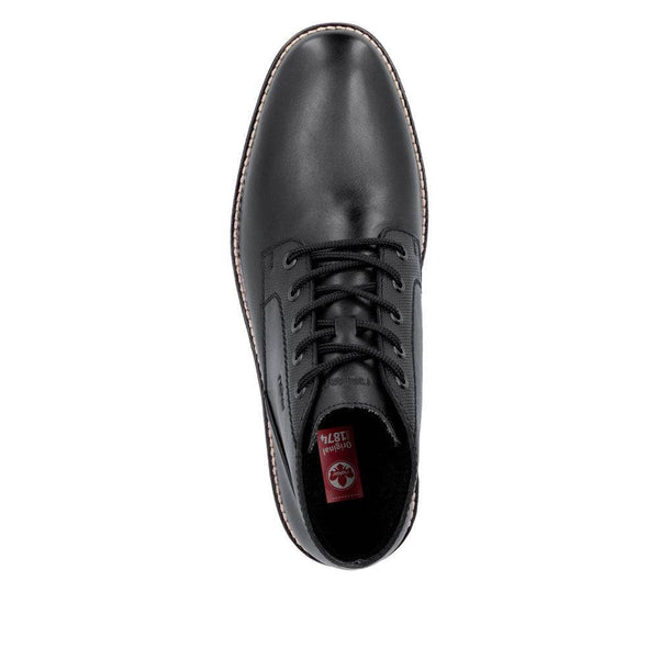 Rieker 33207-00 Mens Black Leather Lace Up Ankle Boots-elevate your sole