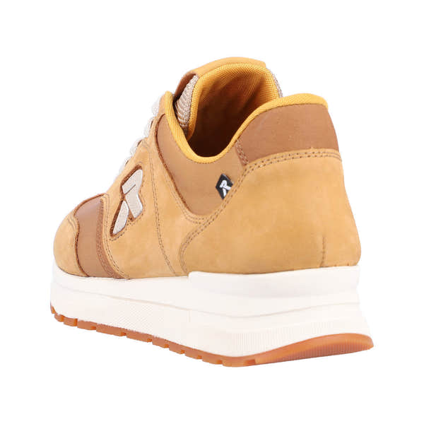 Rieker 40801-68 Ladies Butterscotch Leather & Textile Lace Up Trainers-elevate your sole