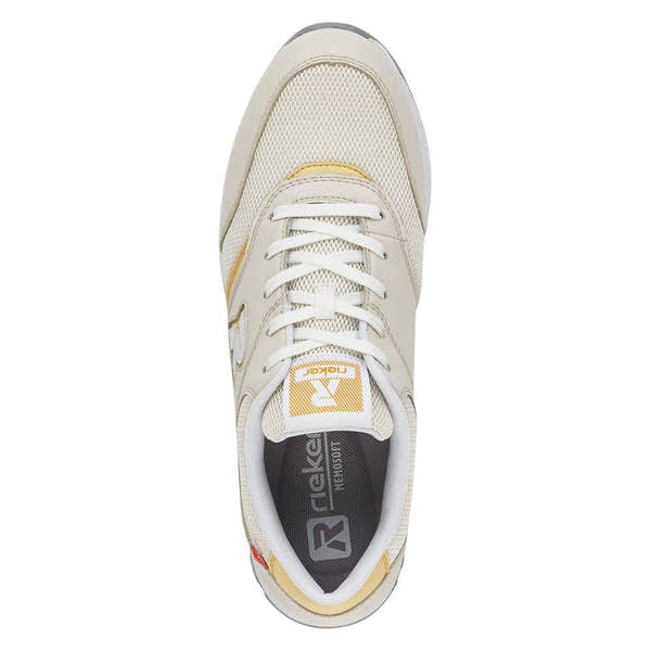 Rieker 40801-82 Ladies Off White Textile Lace Up Trainers-elevate your sole