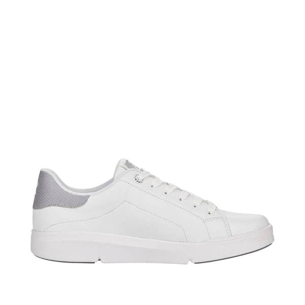 Rieker 41902-80 Adelia Ladies White/Silver Leather Lace Up Trainers-elevate your sole