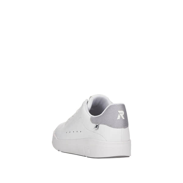 Rieker 41902-80 Adelia Ladies White/Silver Leather Lace Up Trainers-elevate your sole