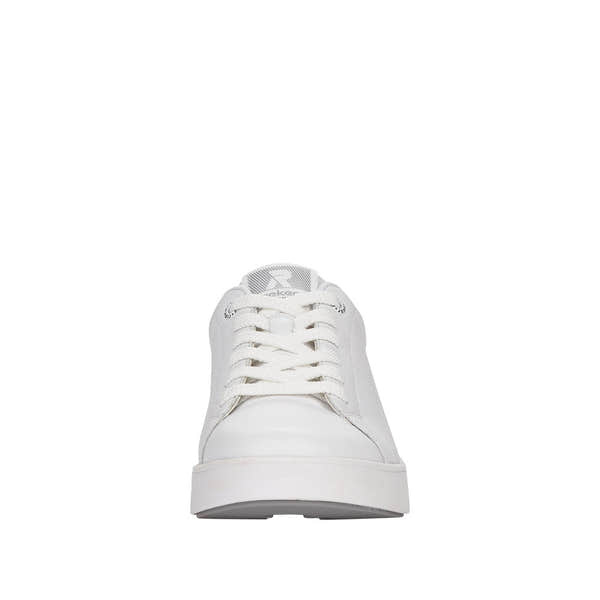 Rieker 41902-80 Adelia Ladies White/Silver Leather Lace Up Trainers-elevate your sole