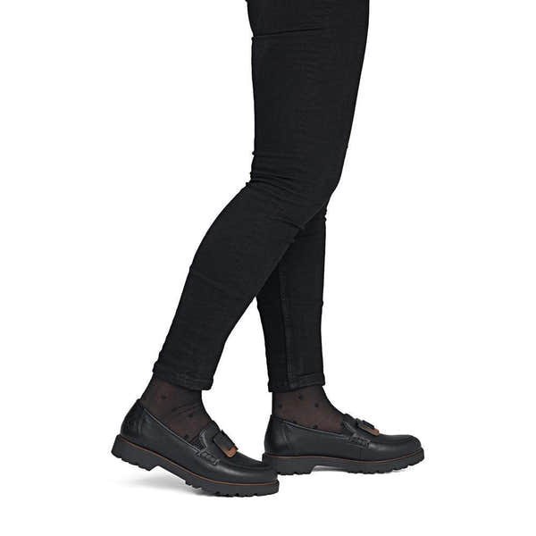 Rieker 45553-00 Ladies Black Elasticated Shoes