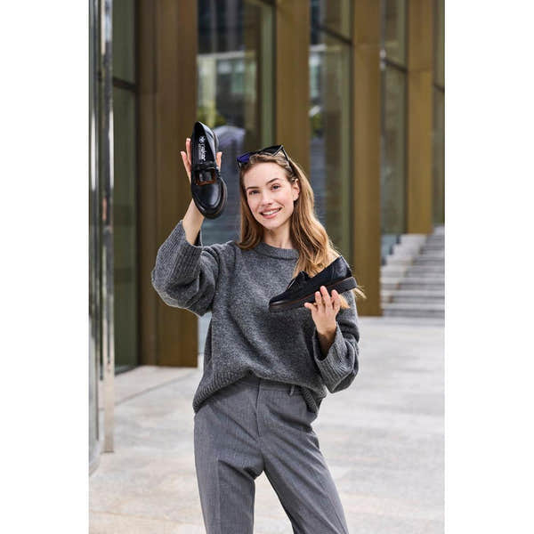 Rieker 45553-00 Ladies Black Elasticated Shoes