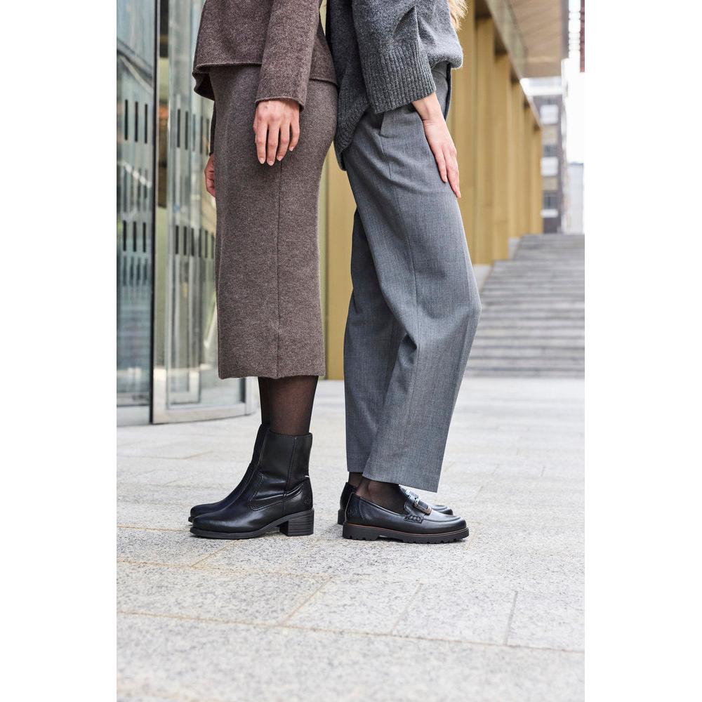 Rieker 45553-00 Ladies Black Elasticated Shoes