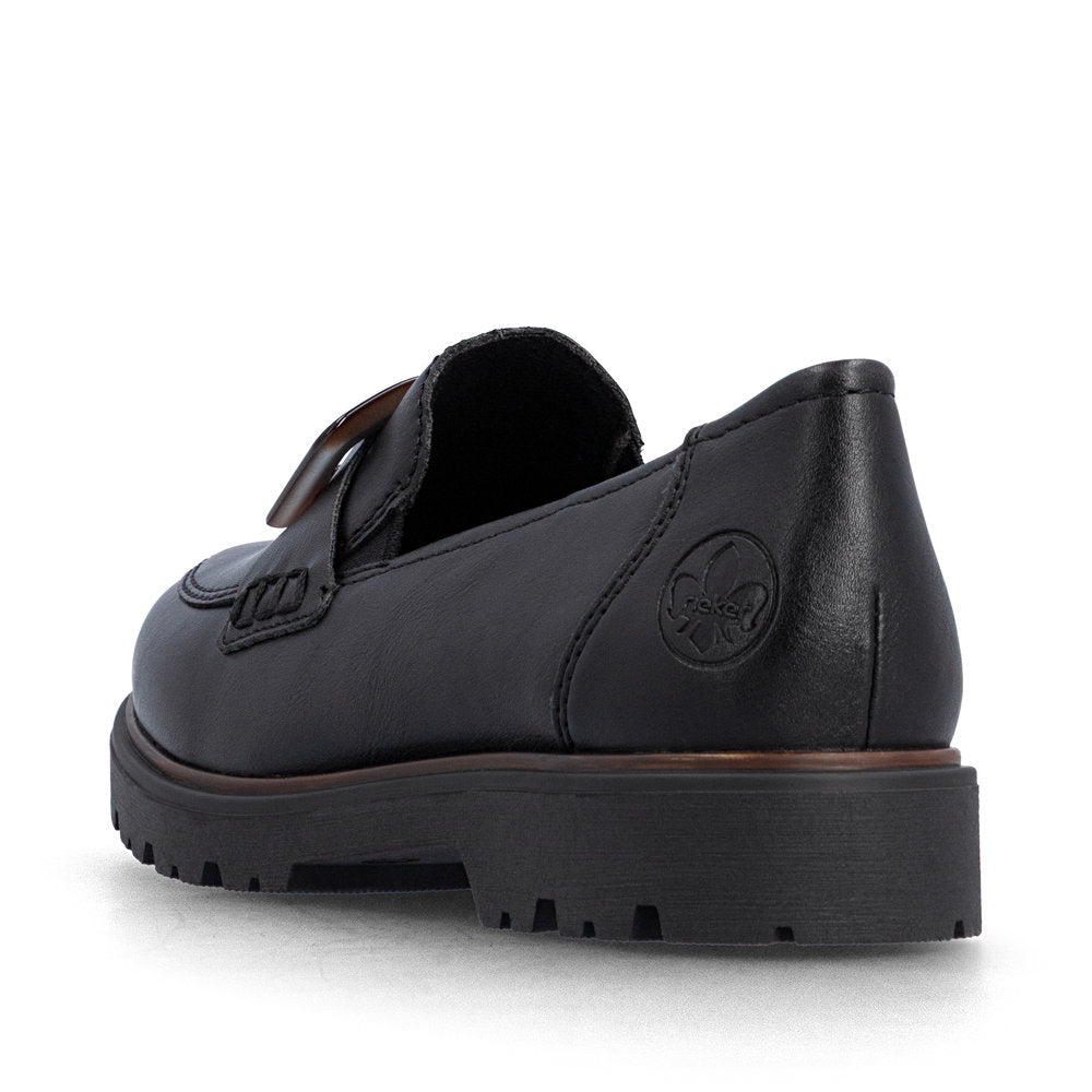 Rieker 45553-00 Ladies Black Elasticated Shoes