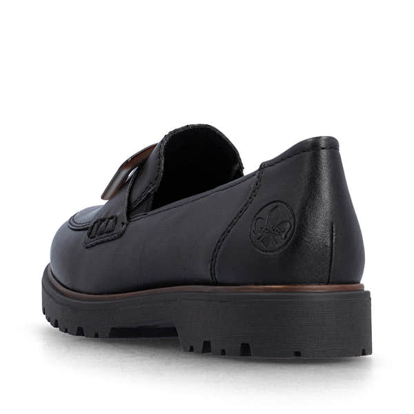 Rieker 45553-00 Ladies Black Elasticated Shoes