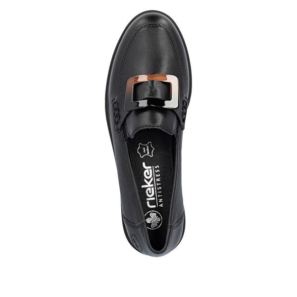 Rieker 45553-00 Ladies Black Elasticated Shoes