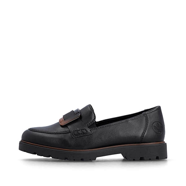 Rieker 45553-00 Ladies Black Elasticated Shoes