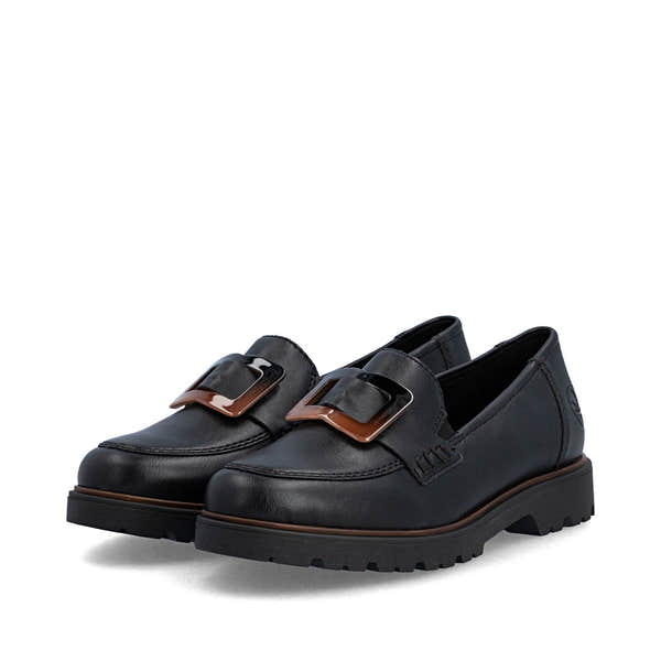 Rieker 45553-00 Ladies Black Elasticated Shoes