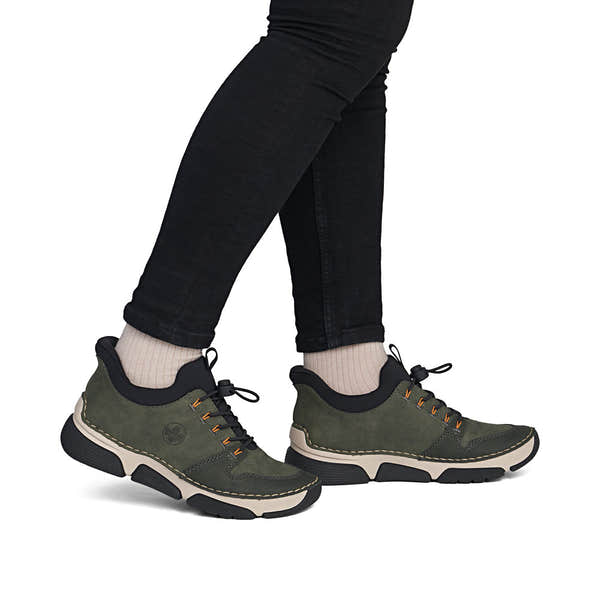 Rieker 45963-54 Ladies Green Elasticated Shoes