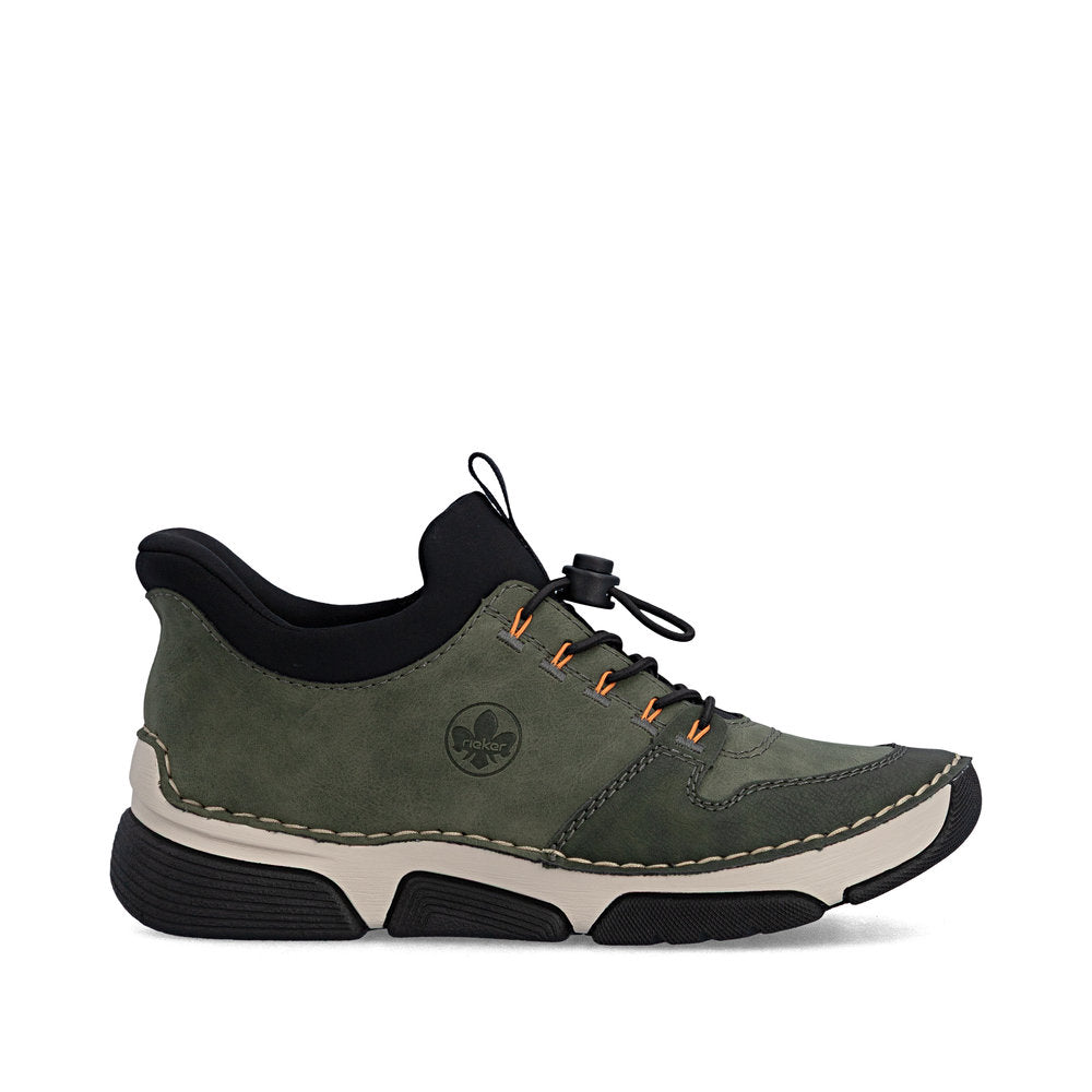 Rieker 45963-54 Ladies Green Elasticated Shoes