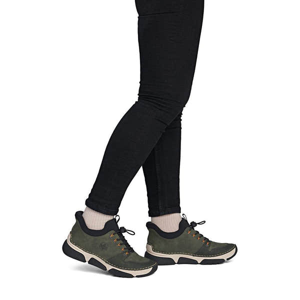 Rieker 45963-54 Ladies Green Elasticated Shoes