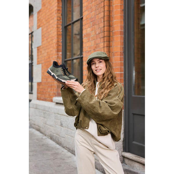 Rieker 45963-54 Ladies Green Elasticated Shoes
