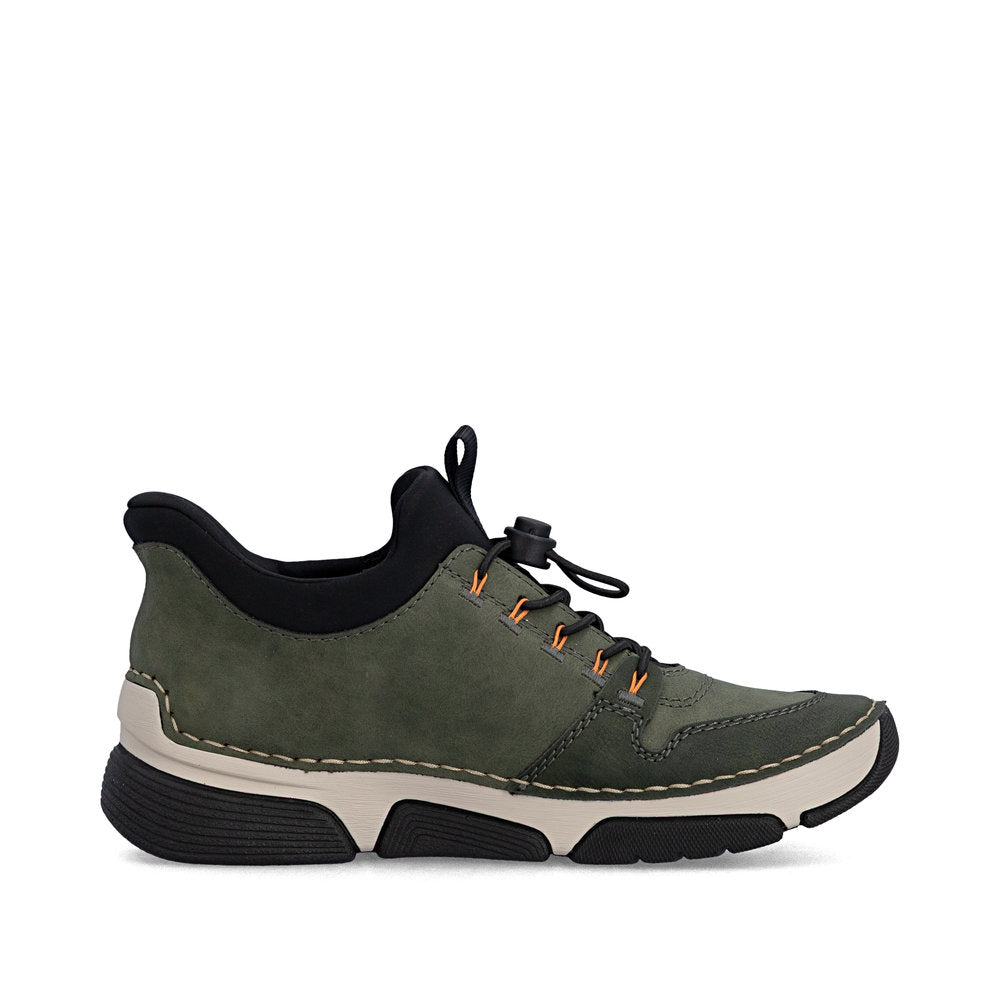 Rieker 45963-54 Ladies Green Elasticated Shoes