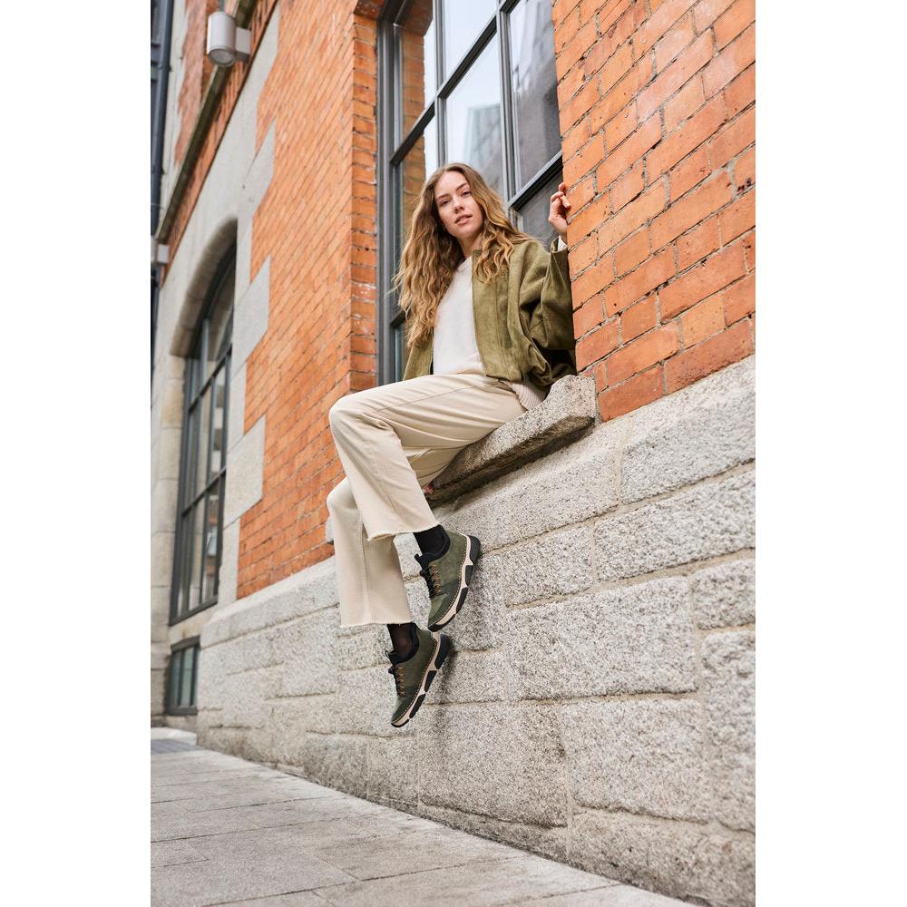 Rieker 45963-54 Ladies Green Elasticated Shoes