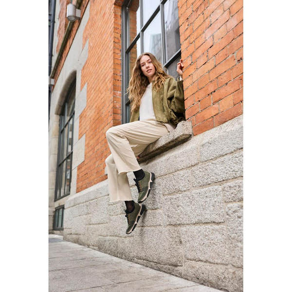 Rieker 45963-54 Ladies Green Elasticated Shoes