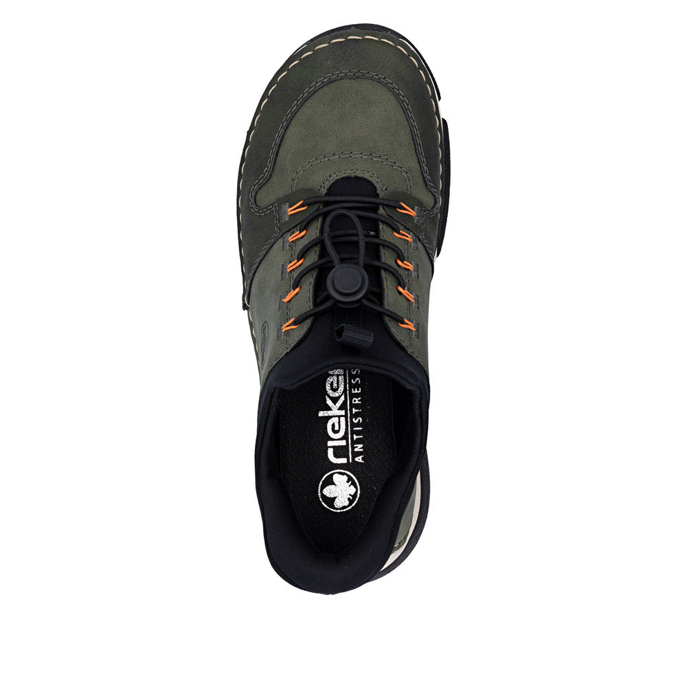 Rieker 45963-54 Ladies Green Elasticated Shoes