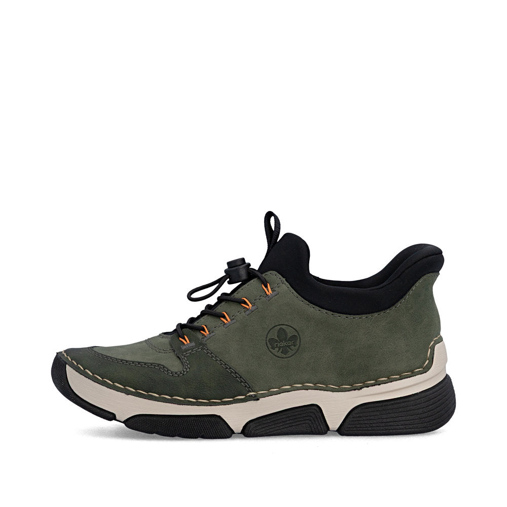 Rieker 45963-54 Ladies Green Elasticated Shoes