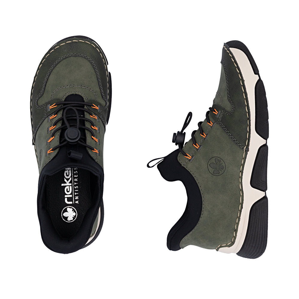 Rieker 45963-54 Ladies Green Elasticated Shoes