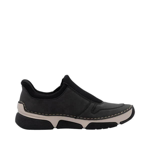 Rieker 45965-45 Ready2Go women's grey slip-on shoes with cushioned sole, comfortable casual footwear for women.