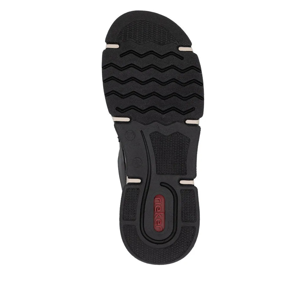 Rieker 45965-45 Ready2Go Ladies Grey Slip-On Shoes with flexible rubber sole and cushioned insole.