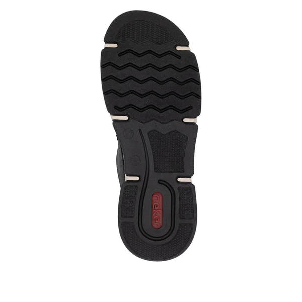Rieker 45965-45 Ready2Go Ladies Grey Slip-On Shoes with flexible rubber sole and cushioned insole.
