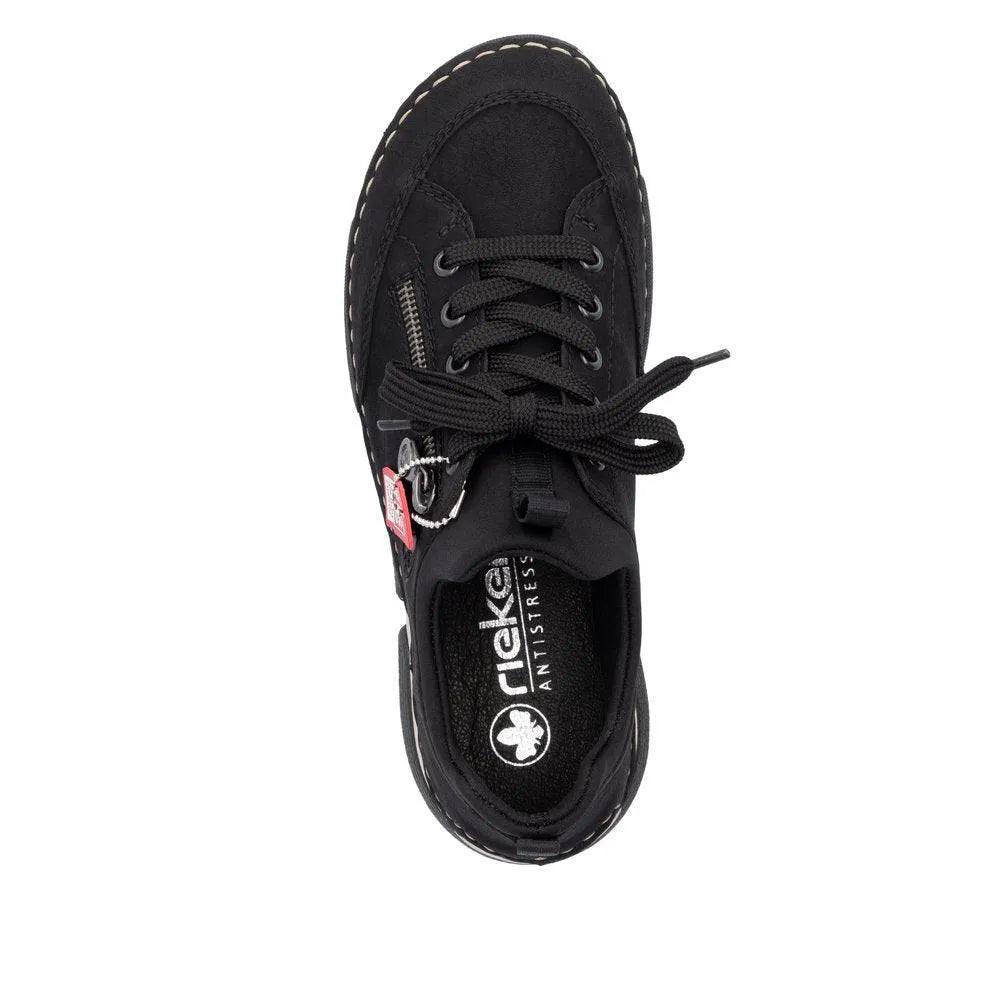 Rieker 45973-00 Ladies Black Slip On Shoes-elevate your sole